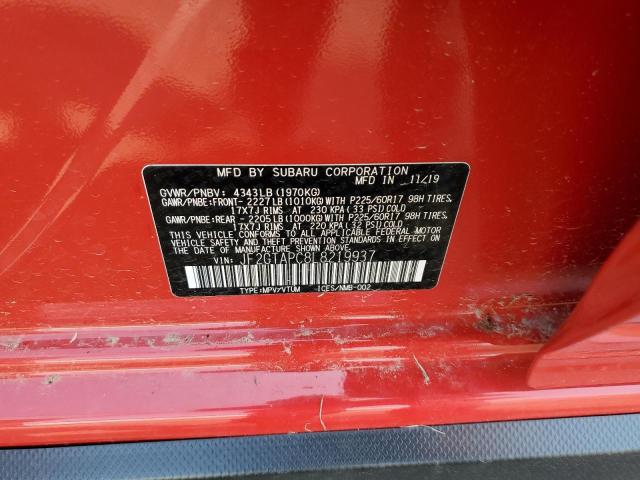 Photo 10 from auction – 2020 SUBARU CROSSTREK with VIN JF2GTAPC8L8219937