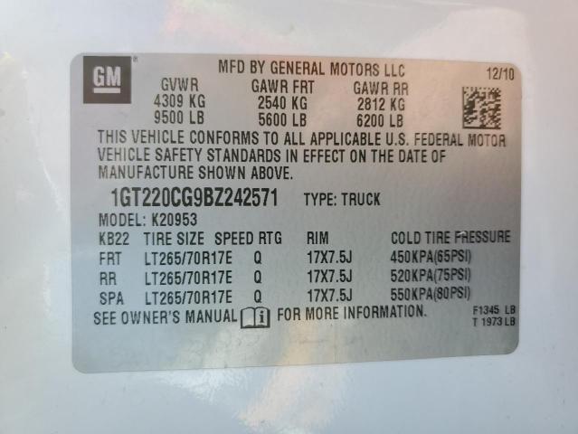 Photo 10 from auction – 2011 GMC SIERRA K25 with VIN 1GT220CG9BZ242571