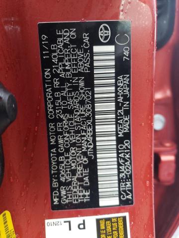 Photo 10 from auction – 2020 TOYOTA COROLLA with VIN JTND4RBEXL3087021