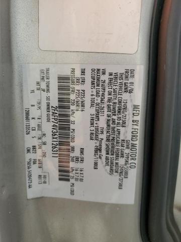 Photo 10 from auction – 2006 FORD CROWN VICT with VIN 2FAFP74V36X126311