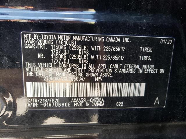 Photo 10 from auction – 2020 TOYOTA RAV4 LE with VIN 2T3H1RFVXLC050347