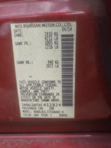 Photo 10 from auction – 2014 NISSAN ALTIMA 2.5 with VIN 1N4AL3AP5EC412824