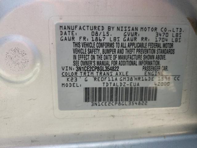 Photo 10 from auction – 2016 NISSAN VERSA NOTE with VIN 3N1CE2CP8GL354822
