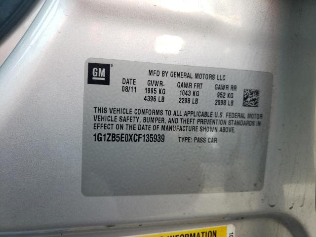 Photo 10 from auction – 2012 CHEVROLET MALIBU LS with VIN 1G1ZB5E0XCF135939