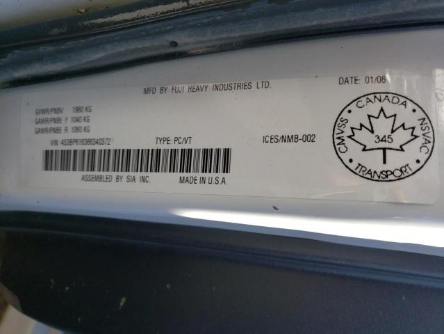 Photo 10 from auction – 2006 SUBARU LEGACY 2.5 with VIN 4S3BP616366340372