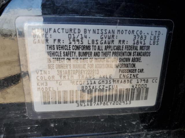 Photo 10 from auction – 2014 NISSAN SENTRA S with VIN 3N1AB7AP8EY202913