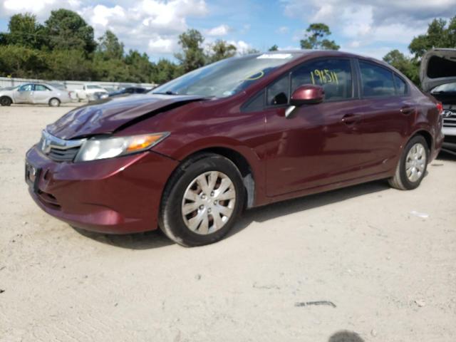 Photo 2 from auction – 2012 HONDA CIVIC LX with VIN 2HGFB2F50CH572481