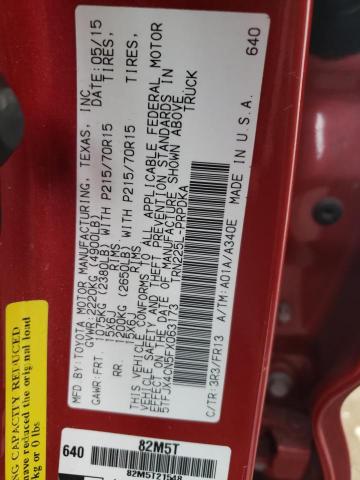 Photo 10 from auction – 2015 TOYOTA TACCOMA with VIN 5TFJX4CN5FX063173