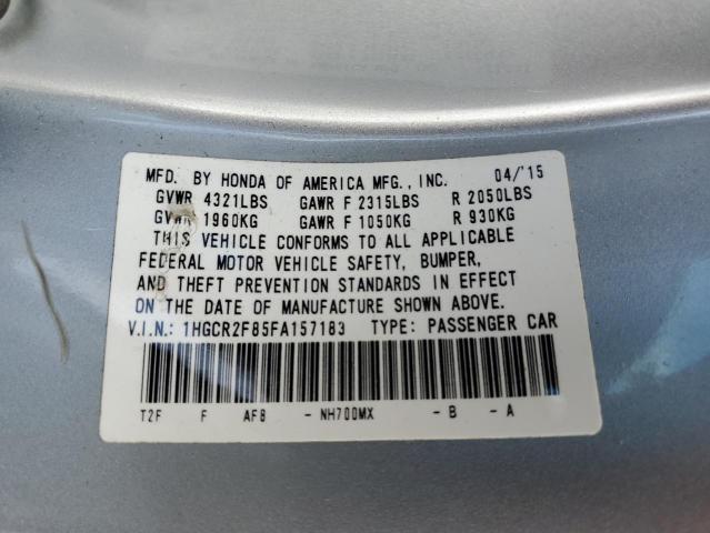Photo 10 from auction – 2015 HONDA ACCORD EXL with VIN 1HGCR2F85FA157183