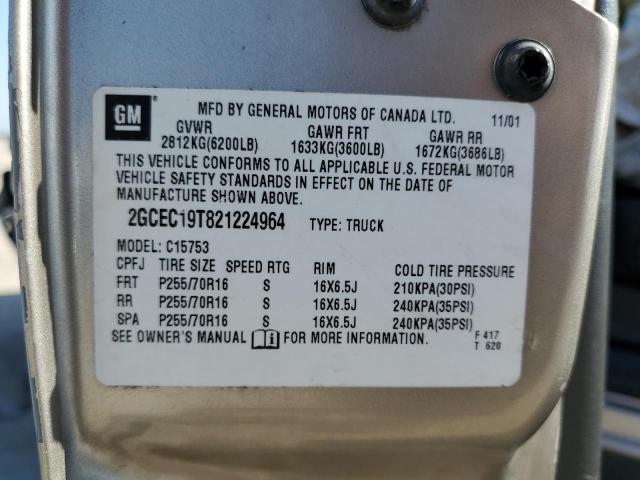 Photo 10 from auction – 2002 CHEVROLET SILVERADO with VIN 2GCEC19T821224964