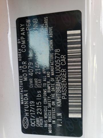Photo 10 from auction – 2020 HYUNDAI VELOSTER N with VIN KMHT36AH5LU005778