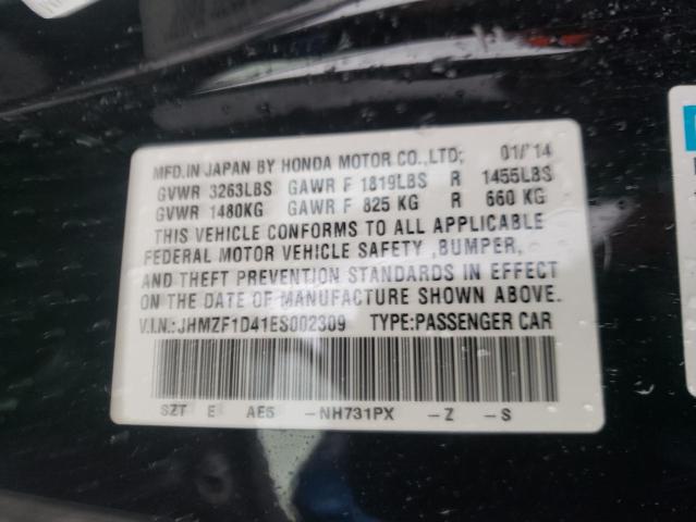 Photo 10 from auction – 2014 HONDA CR-Z with VIN JHMZF1D41ES002309
