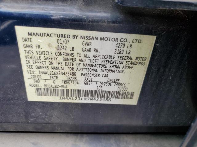 Photo 10 from auction – 2007 NISSAN ALTIMA 2.5 with VIN 1N4AL21EX7N425486