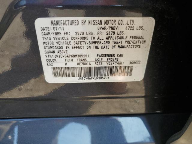 Photo 10 from auction – 2011 INFINITI G37 BASE with VIN JN1CV6APXBM305291