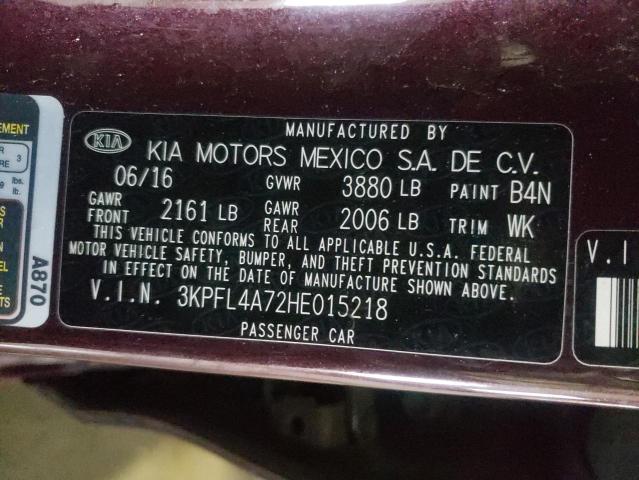 Photo 10 from auction – 2017 KIA FORTE LX with VIN 3KPFL4A72HE015218
