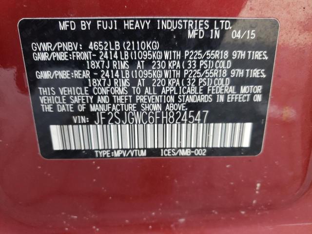 Photo 10 from auction – 2015 SUBARU FORESTER 2 with VIN JF2SJGWC6FH824547
