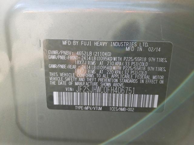 Photo 10 from auction – 2015 SUBARU FORESTER 2 with VIN JF2SJHWC0FH406751