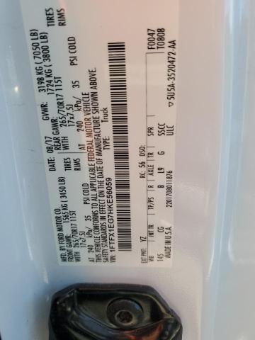 Photo 10 from auction – 2017 FORD F150 SUPER with VIN 1FTFX1EG7HKE56059