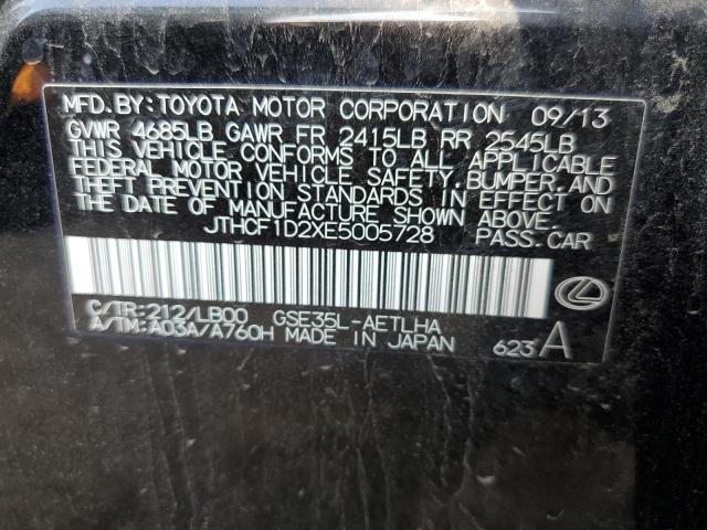 Photo 10 from auction – 2014 LEXUS IS 250 with VIN JTHCF1D2XE5005728
