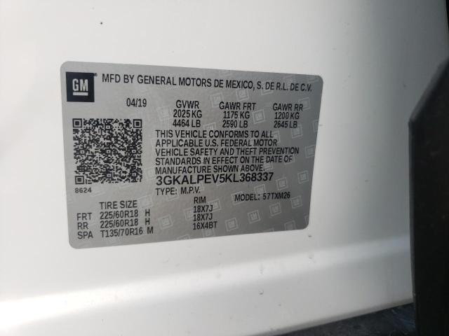 Photo 10 from auction – 2019 GMC TERRAIN SL with VIN 3GKALPEV5KL368337