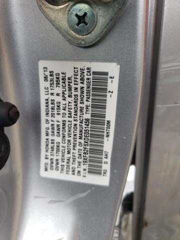 Photo 10 from auction – 2013 HONDA CIVIC LX with VIN 19XFB2F5XDE051456