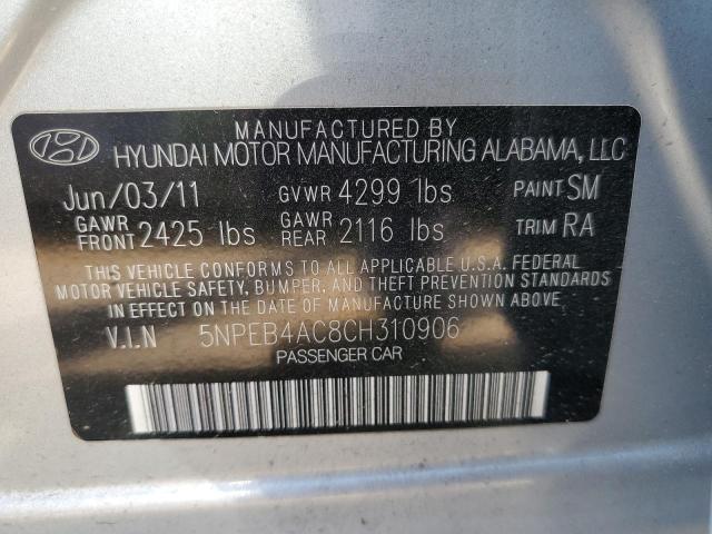 Zdjęcie 10 z aukcji – 2012 HYUNDAI SONATA GLS z VIN 5NPEB4AC8CH310906