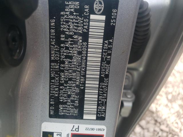Photo 10 from auction – 2017 TOYOTA CAMRY LE with VIN 4T1BF1FK9HU406056