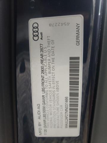 Photo 10 from auction – 2021 AUDI A6 PREMIUM with VIN WAUL2AF27MN031466