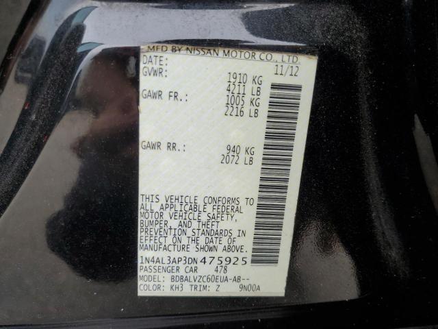 Photo 10 from auction – 2013 NISSAN ALTIMA 2.5 with VIN 1N4AL3AP3DN475925