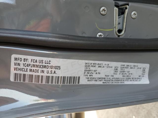 Photo 10 from auction – 2021 JEEP CHEROKEE L with VIN 1C4PJMMX3MD101025