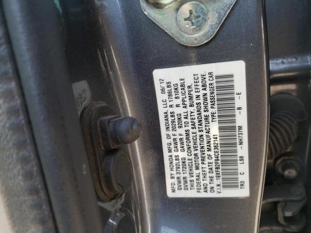 Photo 10 from auction – 2012 HONDA CIVIC EXL with VIN 19XFB2F94CE362141
