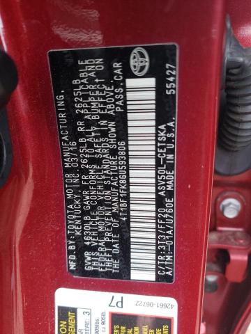 Photo 10 from auction – 2016 TOYOTA CAMRY LE with VIN 4T1BF1FK8GU593806