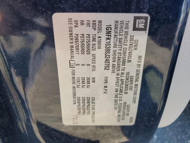 Photo 10 from auction – 2008 CHEVROLET SUBURBAN K with VIN 1GNFK16388J240762