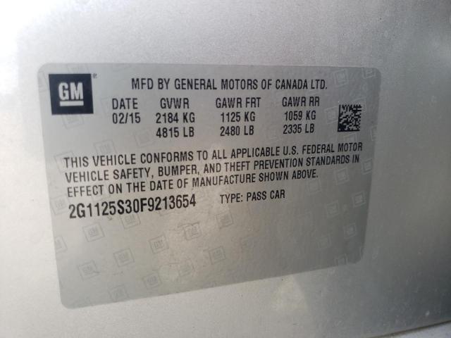 Photo 10 from auction – 2015 CHEVROLET IMPALA LT with VIN 2G1125S30F9213654