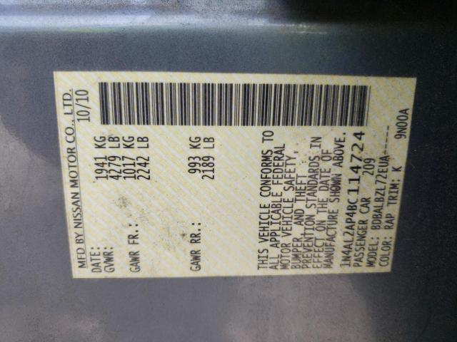Photo 10 from auction – 2011 NISSAN ALTIMA BAS with VIN 1N4AL2AP4BC114724