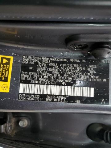 Photo 10 from auction – 2012 TOYOTA HIGHLANDER with VIN 5TDBK3EH7CS121242