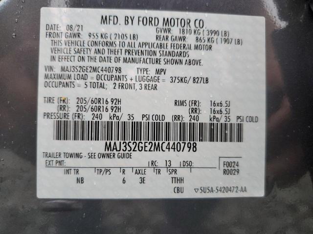 Photo 10 from auction – 2021 FORD ECOSPORT S with VIN MAJ3S2GE2MC440798
