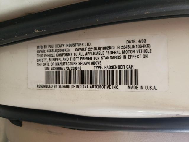 Photo 10 from auction – 2003 SUBARU LEGACY OUT with VIN 4S3BH675737653040