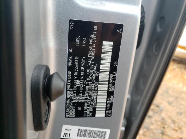 Photo 10 from auction – 2022 TOYOTA HIGHLANDER with VIN 5TDGZRAH8NS102308