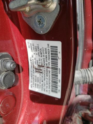 Photo 10 from auction – 2012 HONDA CIVIC LX with VIN 2HGFB2F50CH572481
