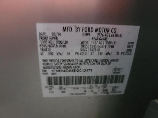 Photo 10 from auction – 2014 FORD EXPLORER X with VIN 1FM5K8D88EGC13478