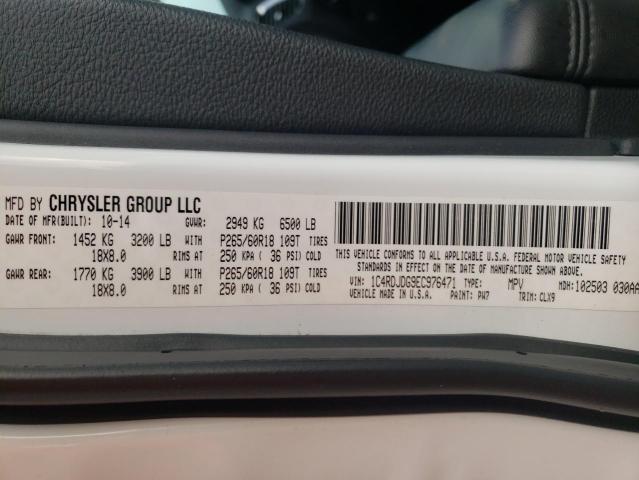 Photo 10 from auction – 2014 DODGE DURANGO LI with VIN 1C4RDJDG9EC976471