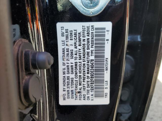 Photo 10 from auction – 2013 HONDA CIVIC EX with VIN 19XFB2F89DE240478