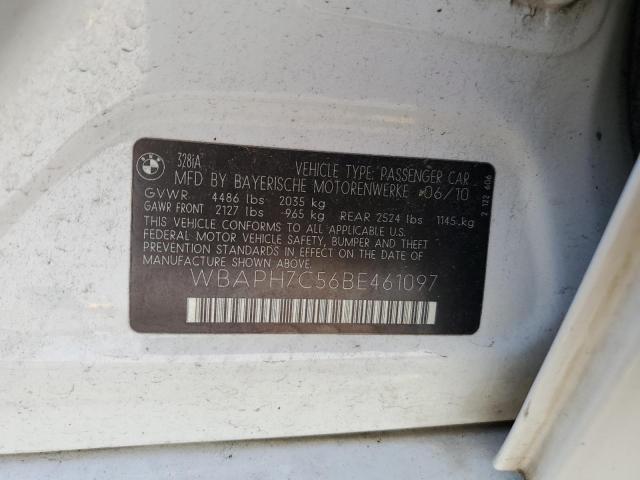 Photo 10 from auction – 2011 BMW 328 I with VIN WBAPH7C56BE461097