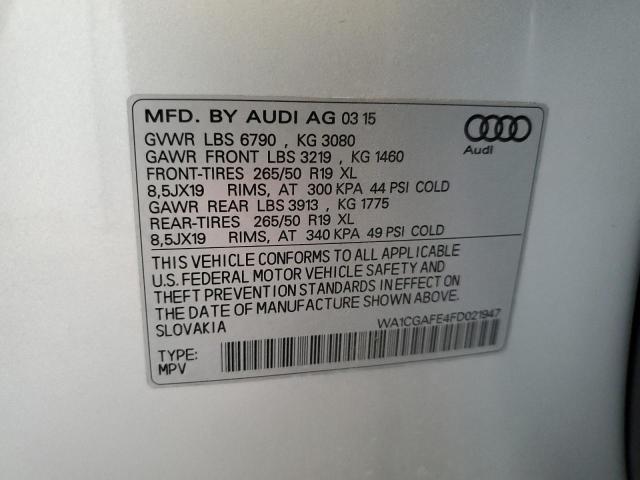 Photo 10 from auction – 2015 AUDI Q7 PREMIUM with VIN WA1CGAFE4FD021947