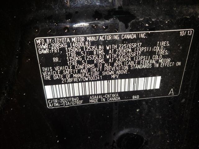 Photo 10 from auction – 2013 TOYOTA RAV4 LE with VIN 2T3BFREV7DW100341