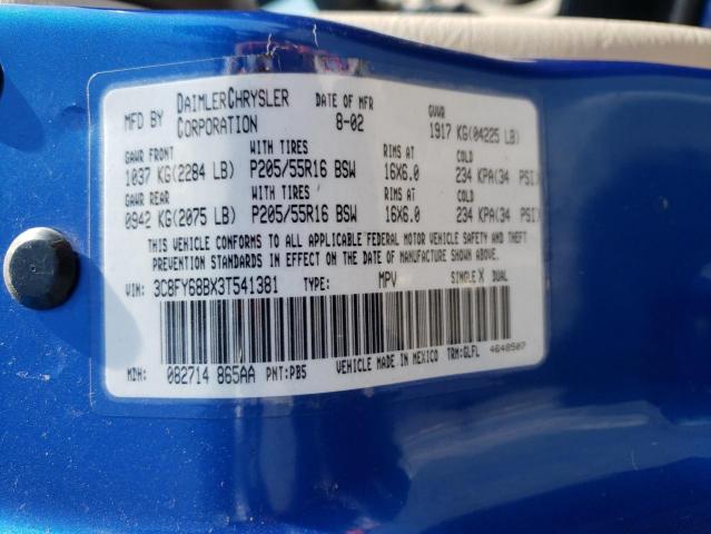 Photo 10 from auction – 2003 CHRYSLER PT CRUISER with VIN 3C8FY68BX3T541381