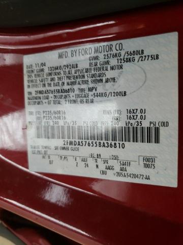 Photo 10 from auction – 2005 FORD FREESTAR S with VIN 2FMDA57655BA36810
