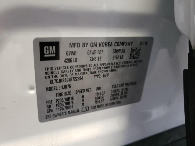 Photo 10 from auction – 2018 CHEVROLET TRAX LS with VIN KL7CJKSB9JB722204