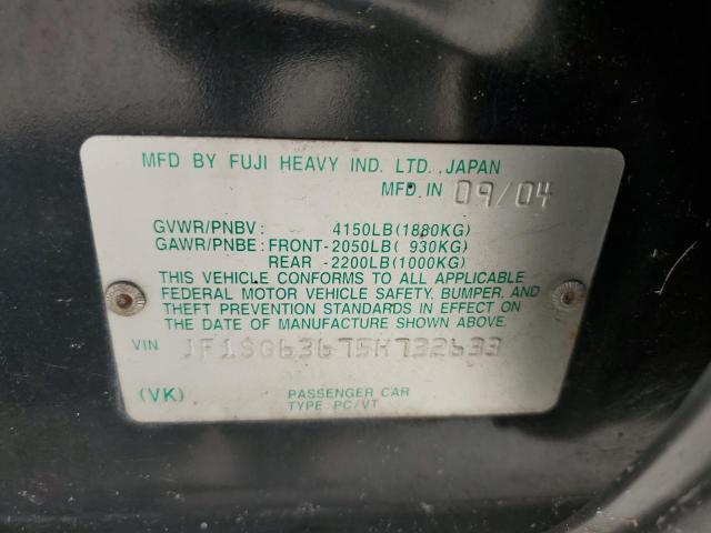 Photo 10 from auction – 2005 SUBARU FORESTER 2 with VIN JF1SG63675H732633